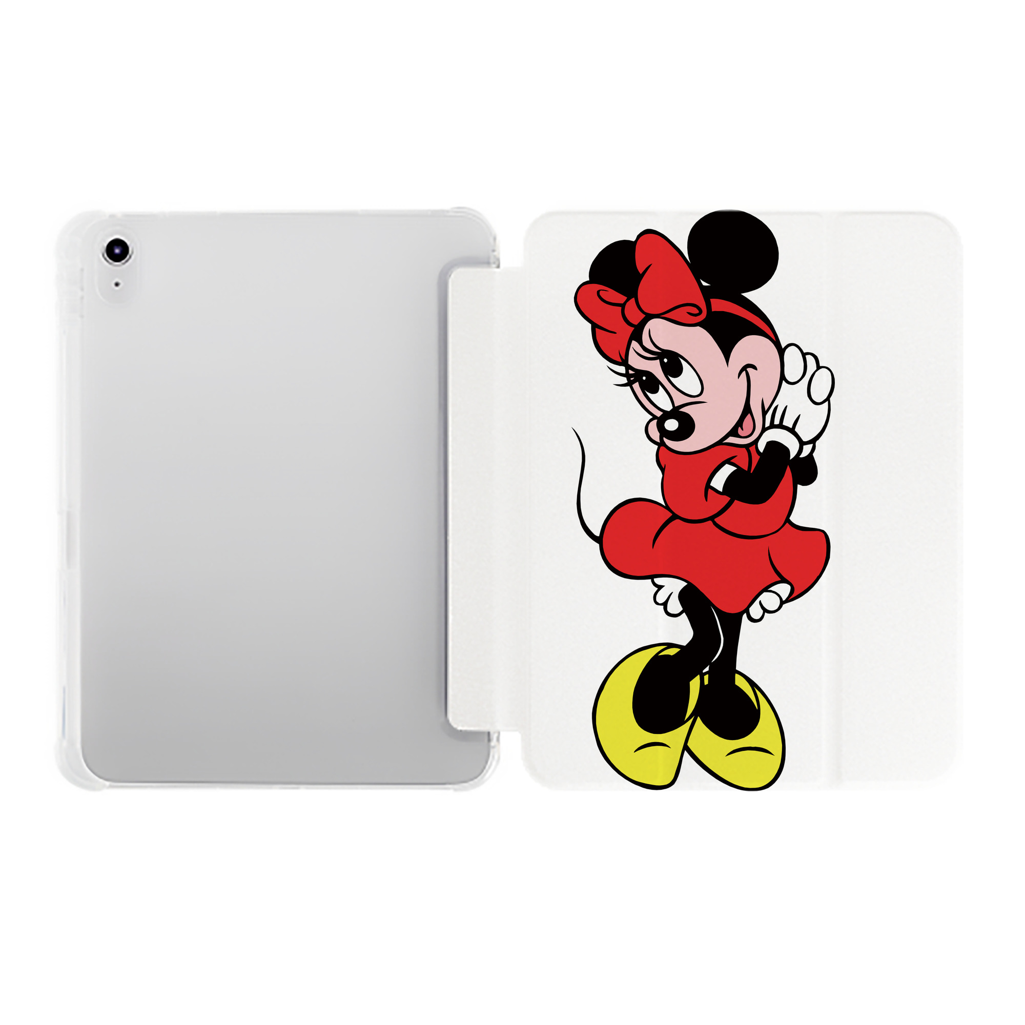 （画像用） ミッキーマウス Mickey Mouse IPad ケース ペン収納付き 三つ折りスタンド PUレザー×シリコン 対応機種9.5/10.5/10.9インチ